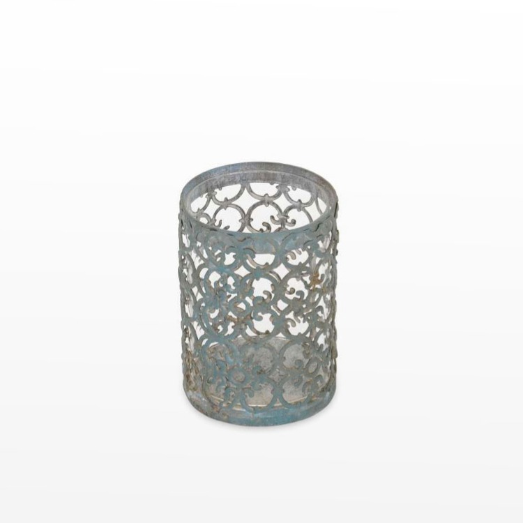 Lanterna em Metal Azul Claro